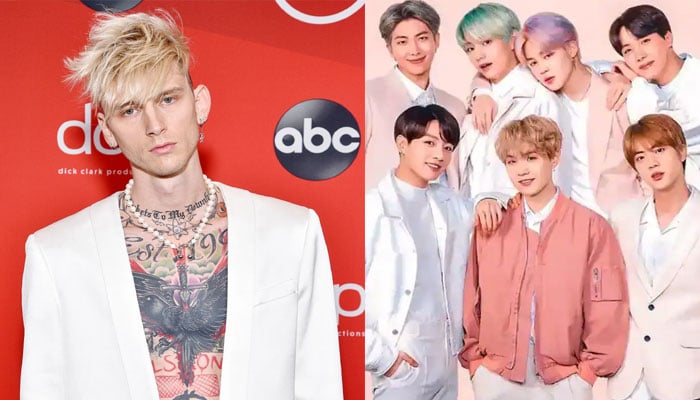 According to Machine Gun Kelly, Korean sensations BTS were stoked to meet him