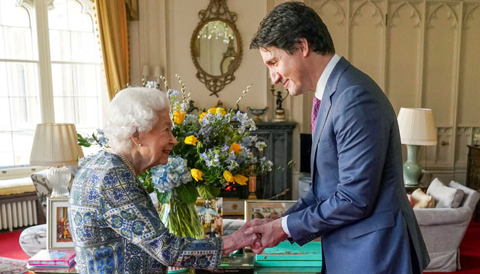 Queen welcomes Canadian PM Justin Trudeau in first in-person meeting as she regains health