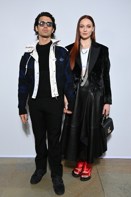 Pregnant Sophie Turner & Joe Jonas join glamorous Louis Vuitton show at PFW
