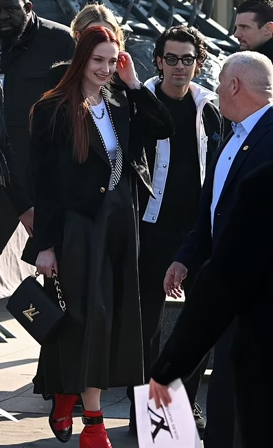 Pregnant Sophie Turner & Joe Jonas join glamorous Louis Vuitton show at PFW