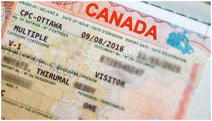 Picture showing a Canadian visa — Facebook