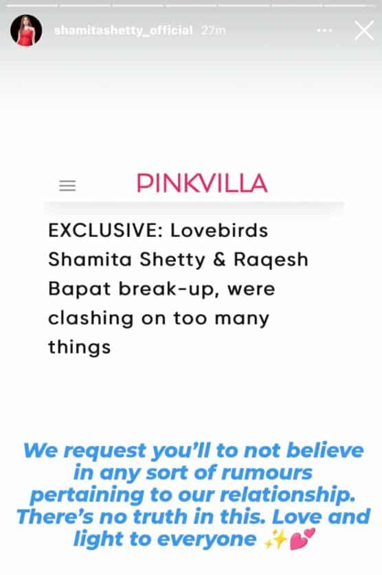 ‘Bigg Boss’ stars Shamita Shetty, Raqesh Bapat rubbish breakup rumours