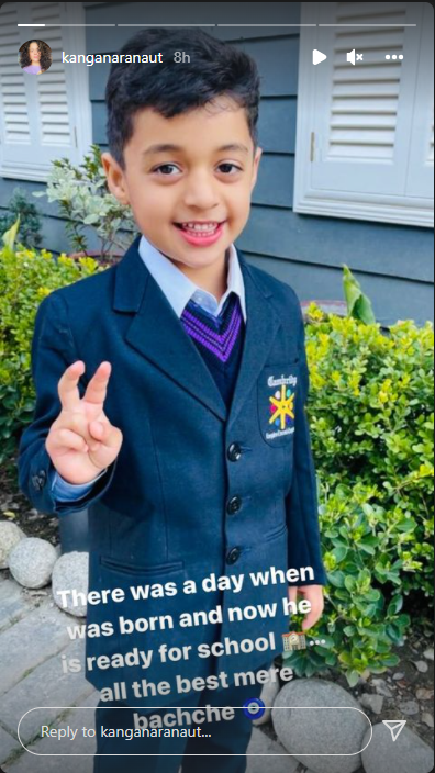 Kangana Ranaut gets emotional on nephew’s first day at school, ‘All the best mere bache’