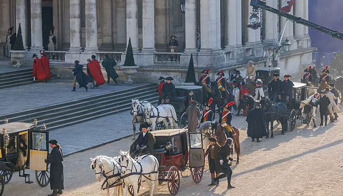 The set of Joaquin Phoenix upcoming historical drama Napoleon (Photo: Daily Mail)