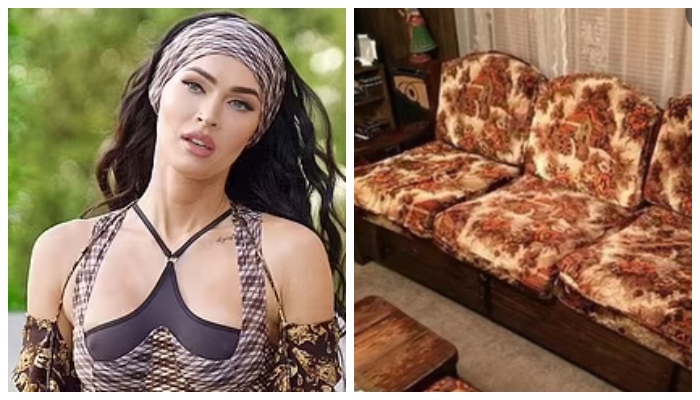 Megan Fox leaves fans spellbound in floral ensemble, compares design with grandmothers couch