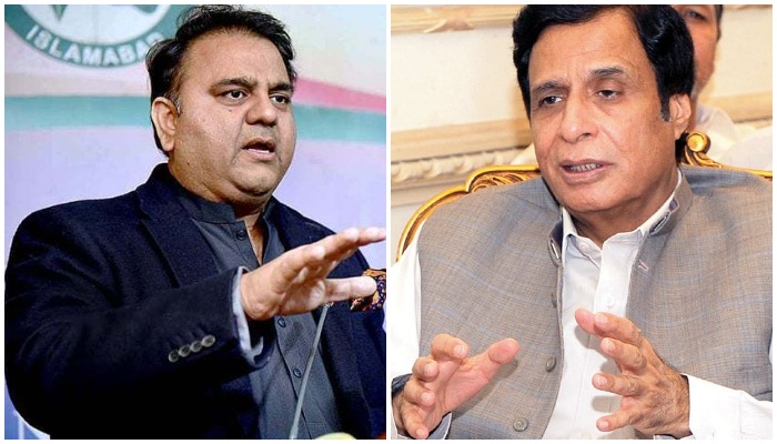 Fawad Chaudhry (left) and Chaudhry Pervaiz Elahi (right). —APP/PPI