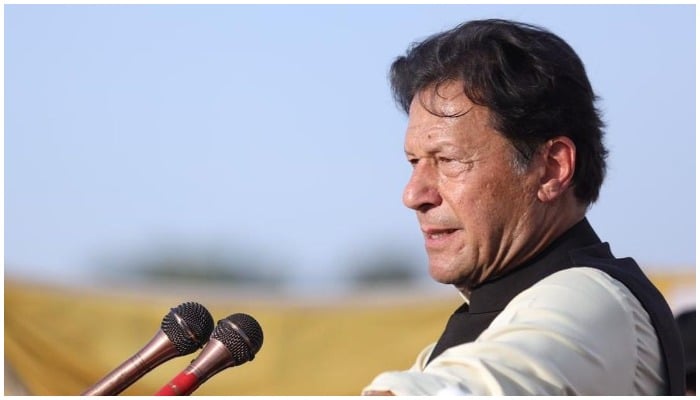 Prime Minister Imran Khan addressing a rally in Hafizabad, Punjab, on Sunday, March 13, 2022. — Instagram/imrankhan.pti