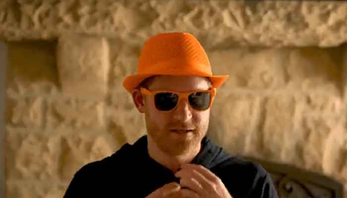 Prince Harry making fun of royal family of the Netherlands with Orange stunt?