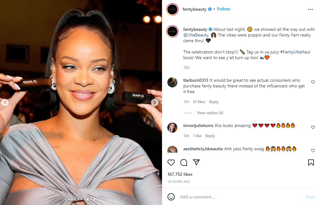 Pregnant Rihanna drops jaws in silver metallic outfit at Fenty Beauty event