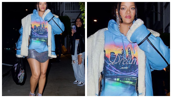 Photos: Rihanna sends pulses racing as she steps out in sparkly mini skirt
