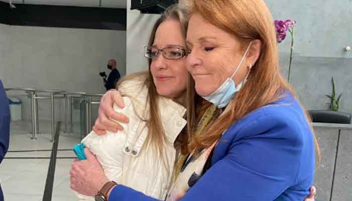 Duchess Sarah meets Ukrainian refugees in Poland