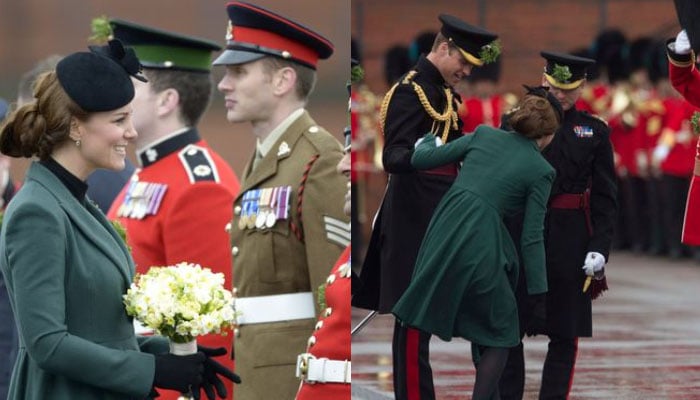 Kate Middleton saved by Prince William during embarrasing St Patricks Day parade