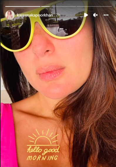 Kareena Kapoor posts sun-kissed selfie from Maldives, wishes fans good morning