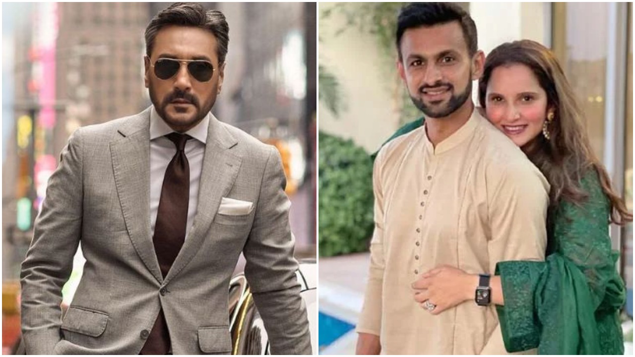 Adnan Siddiqui (left) and Shoaib Malik with Sania Mirza  (right). Photo: Instagram
