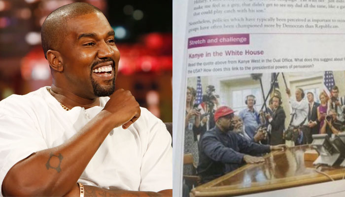 Kanye West barred from Grammys but appears in school textbook: pics