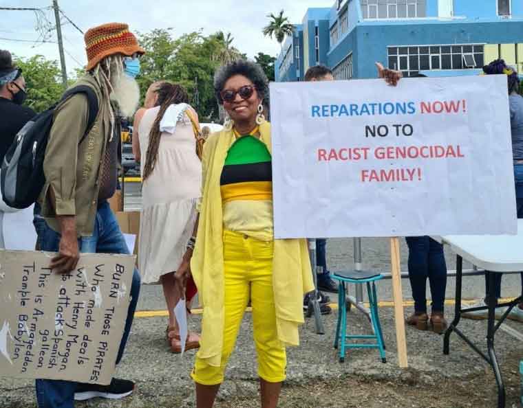 Protest in Jamaica ahead of Kate Middleton and Prince Williams arrival