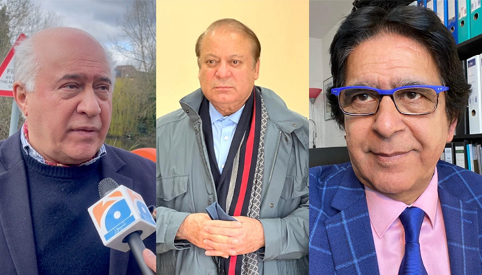 Broadsheet’s CEO Kaveh Moussavi, former prime minister Nawaz Sharif and German-Pakistani Anjum Dar. — Murtaza Ali Shah