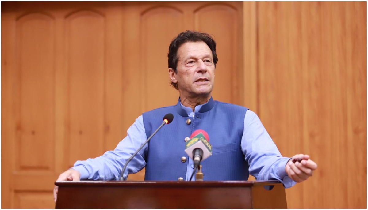 Prime Minister Imran Khan speaking during the inauguration ceremony of surgical and allied services block at The Lady Reading Hospital in Peshawar on September 28, 2020. — PID
