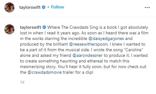 Taylor Swift in hot waters after Where The Crawdads Sings authors past surfaces