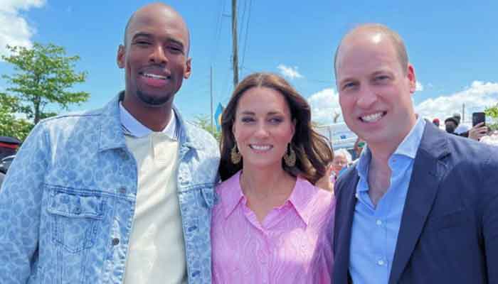 Kate Middleton and Prince William meet Olympic Champion Steven Gardiner