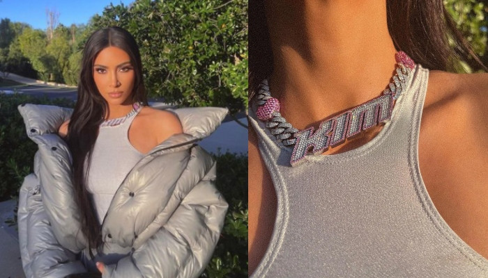 Kim Kardashian Shows Off 50k Diamond Chain Fans Claim She Is Having