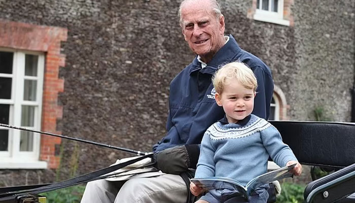 Prince George pays tribute to Prince Philip