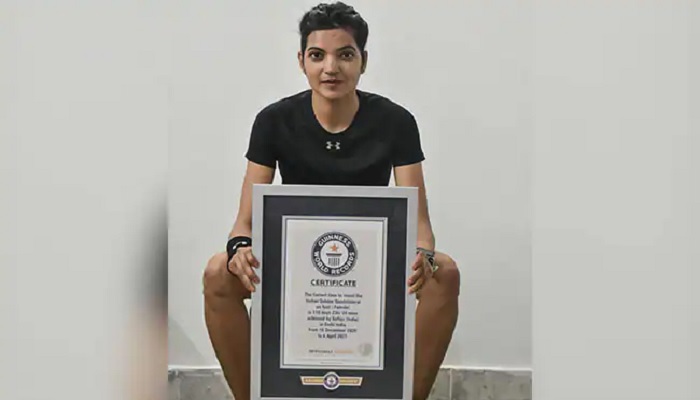 Sufiya Khan holds the Guinness World Record for the shortest time taken to travel the golden quadrilateral.—Facebook/Sufiya Sufi Runner