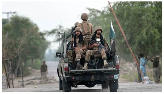 Pakistan Army troops ride in a military vehicle. Photo: AFP/ file