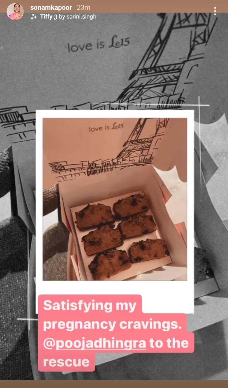 Sonam Kapoor gives a glimpse of her pregnancy cravings: See