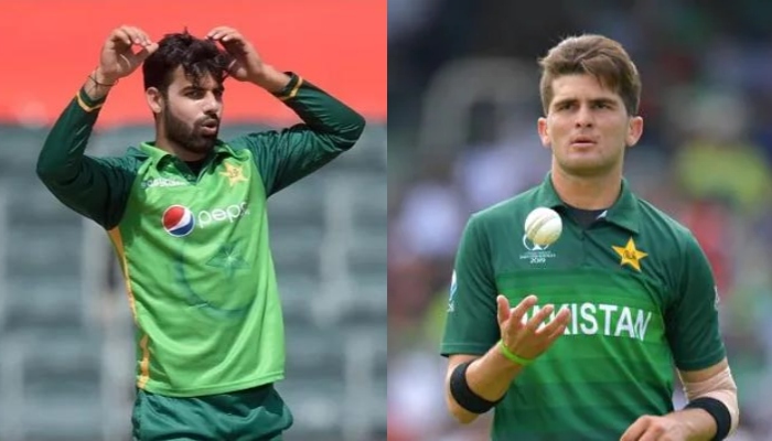 Pakistan all-rounder Shadab Khan (left) andpacer Shaheen Shah Afridi. — AFP/File