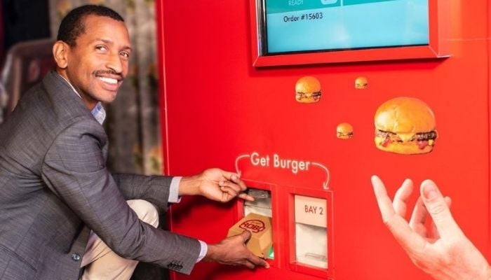 RoboBurger is a vending machine that delivers fresh burgers in just six minutes. —  Instagram/@theroboburger