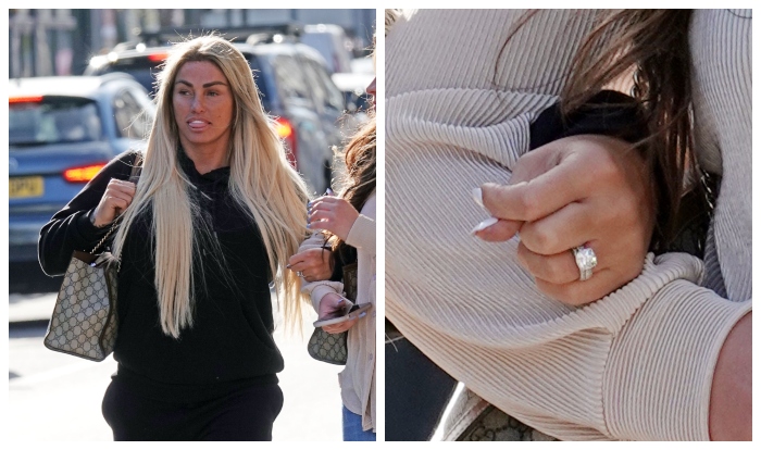 Katie Price flaunts huge diamond engagement ring post splitting from fiance Carl Woods