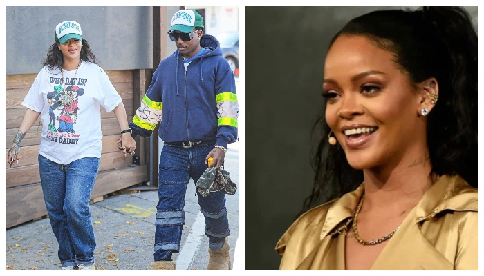 Rihanna rocks Baby Daddy t-shirt as she steps out for dinner with A$AP Rocky