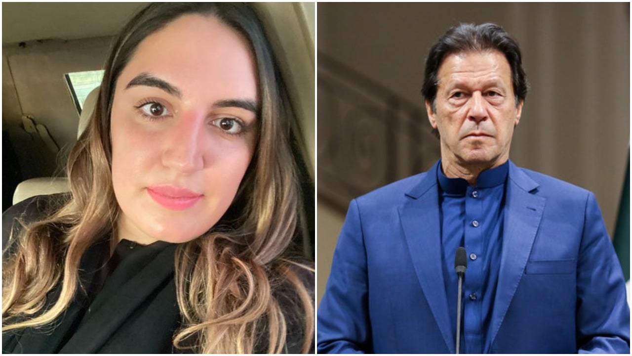Bakhtawar Bhutto-Zardari (L) and PM Imran Khan (R). Photo: Instagram/ AFP