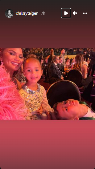 2022 Grammys: Chrissy Teigen’s adorable selfie with Luna, Miles sends fans in awe