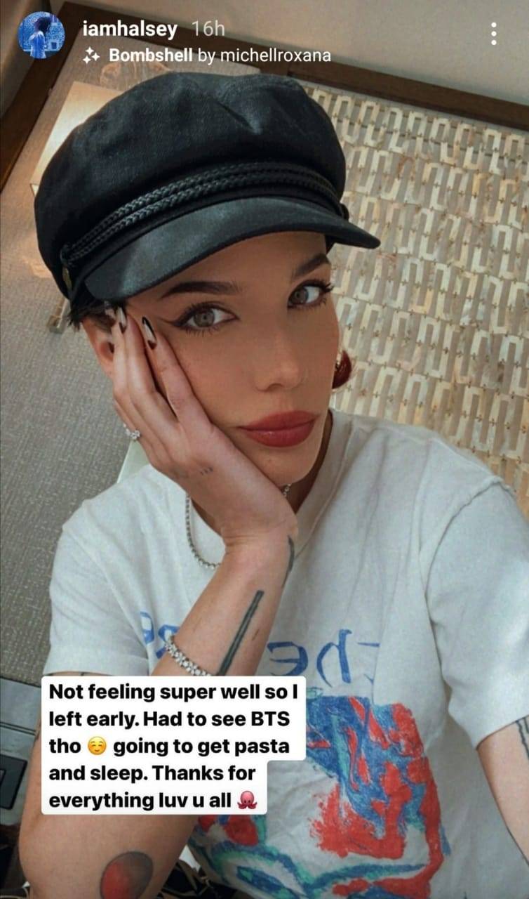 Halsey reveals why she left 2022 Grammy Awards early