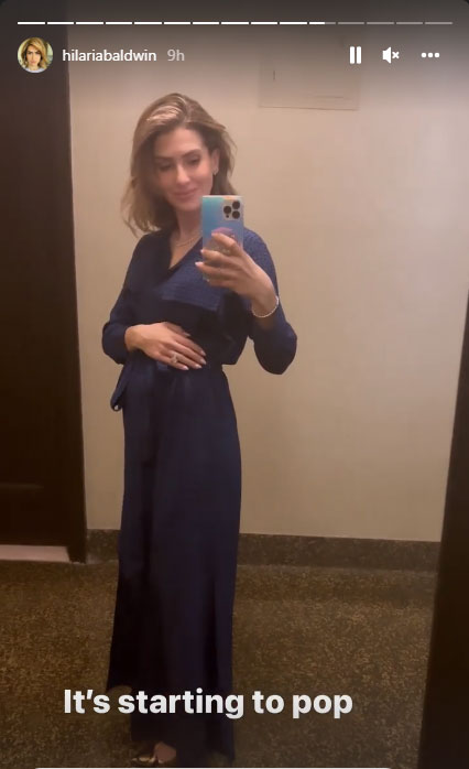Alec Baldwins wife Hilaria flaunts her baby bump as she expects her 7th child