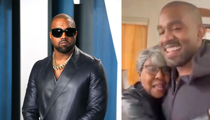 Kanye West is all smiles after dropping out of Coachella