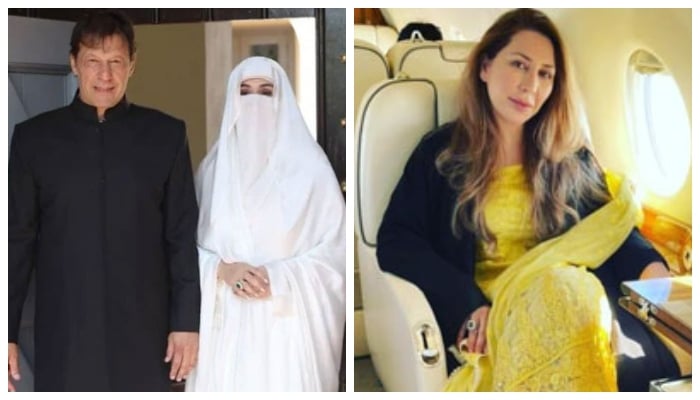 PM Imran Khan with First Lady Bushra Bibi and her close friend Farah Khan. — Twitter