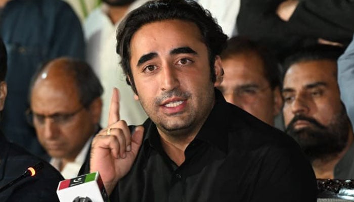 PPP chairperson Bilawal Bhutto addressing press conference in Islamabad. Photo— PPP Twitter