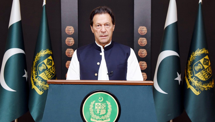 Prime Minister Imran Khan delivers a message on Saturday regarding 12 Rabiul Awwal in 2021. — PID