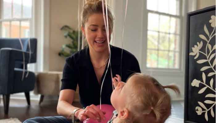 Amber Heard shares daughters picture on first birthday