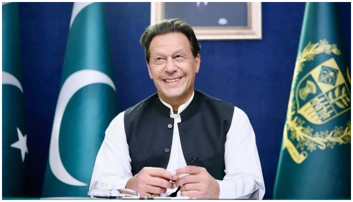 Prime Minister Imran Khan addressing the nation on Friday, April 8, 2022. — Instagram/Imran Khan