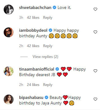 Katrina Kaif, Sonam Kapoor, Abhishek send birthday wishes to Jaya Bachchan