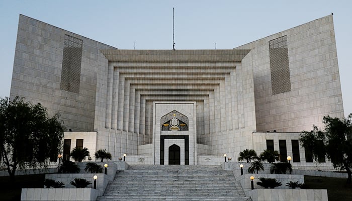 A general view of the Supreme Court of Pakistan building in the evening hours, in Islamabad, Pakistan April 7, 2022. — Reuters