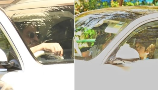 Shah Rukh Khan takes AbRam and Suhana on weekend drive in Mumbai
