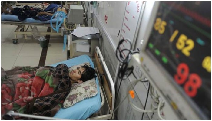 A file photo of a man getting treatment at a Pakistani hospital. — AFP