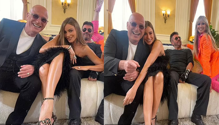 Simon Cowell goofs around with Sofia Vergara, Heidi Klum and Howie Mandel: pics