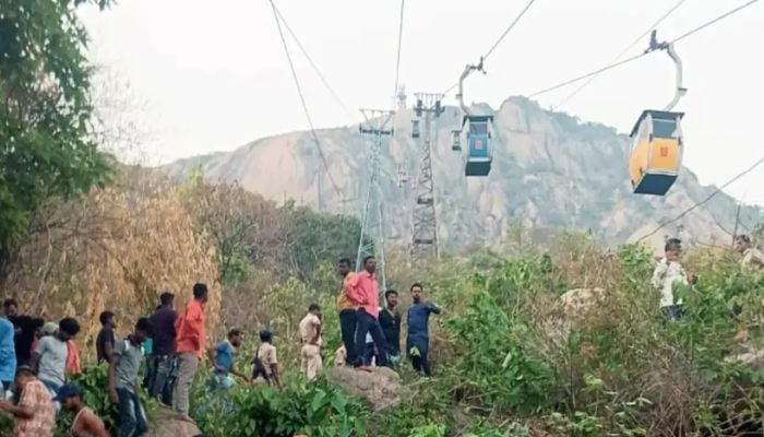 Cable cars on a ropeway in India collided into each other. — Zee News