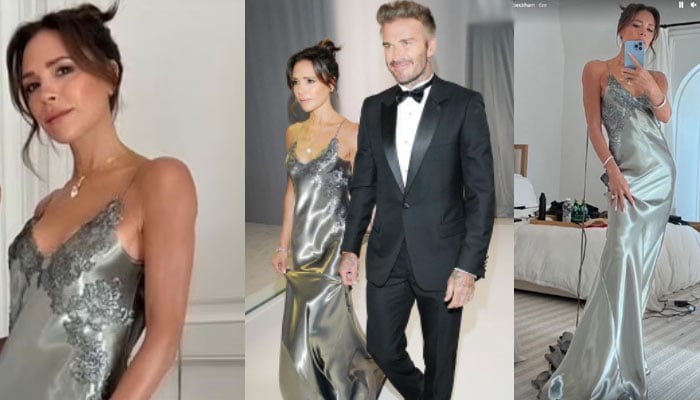 Victoria Beckham looks drop dead gorgeous in self-designed head-turning gown at Brooklyns wedding